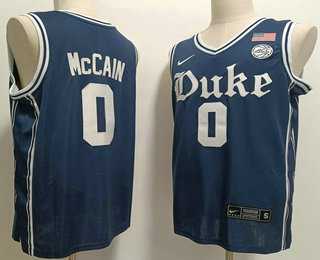 Mens Duke Blue Devils #0 Jared McCAIN Navy College Basketball Jersey